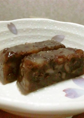 一分クッキング♪お汁粉で水羊羹