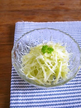 生ブロッコリー茎のオリーブオイルだけ和え