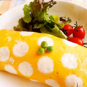 水玉オムライス