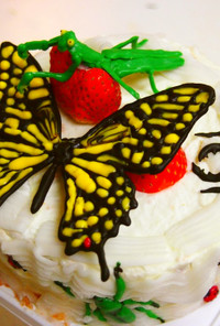 ”森の掟”昆虫世界デコレーションケーキ