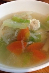 ヘルシー美味しい☆鶏豆腐団子スープ