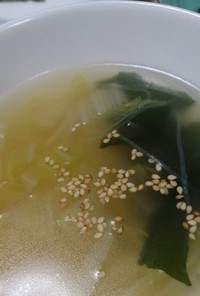 ダシダで春雨と白菜のスープ