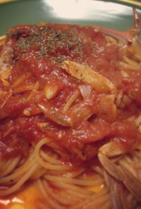 ワタリガニのトマトソースパスタ