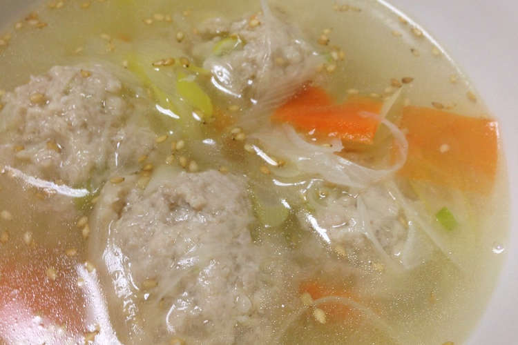 手を汚さずに 生姜入り鶏団子のスープ レシピ 作り方 By Lico クックパッド