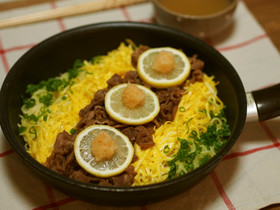 ♡山口の郷土料理♡瓦そば風♪焼そば