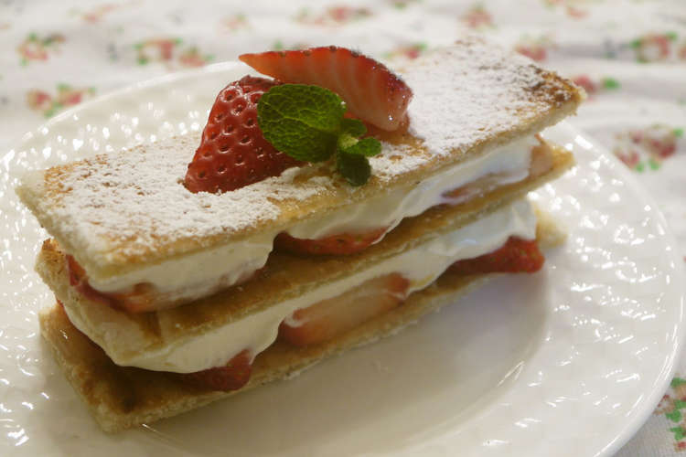 食パンで簡単おやつ 苺ミルフィーユ レシピ 作り方 By スタイリッシュママ クックパッド 簡単おいしいみんなのレシピが351万品