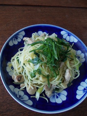 九条ネギと鶏肉の塩焼きそば