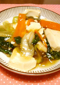 豆腐と野菜のあんかけ煮
