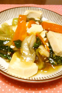 豆腐と野菜のあんかけ煮