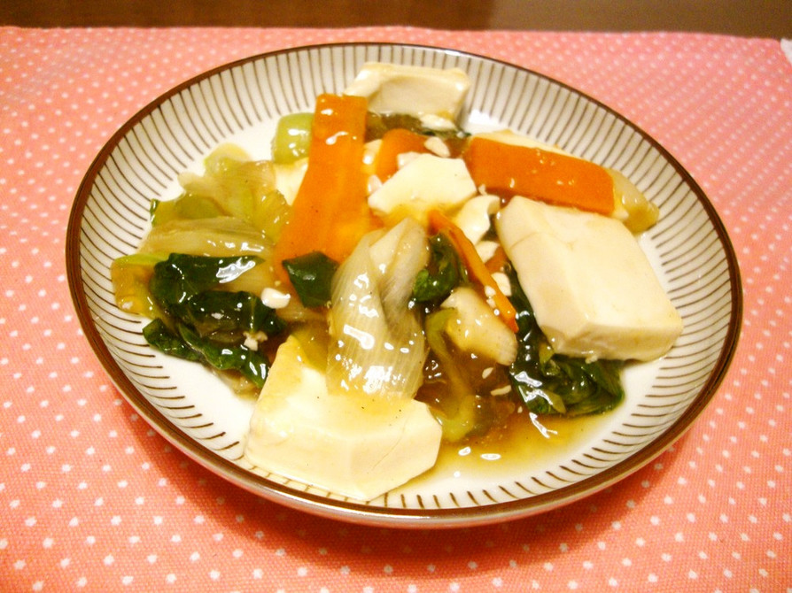 豆腐と野菜のあんかけ煮の画像