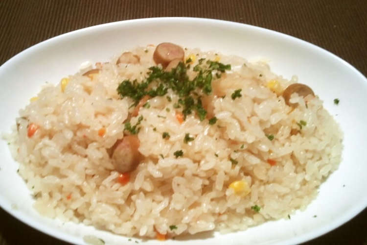 あっという間 超簡単炊飯器ピラフ レシピ 作り方 By Farwell クックパッド 簡単おいしいみんなのレシピが352万品