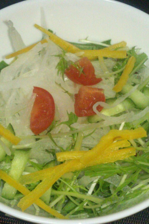 水菜のサラダの画像