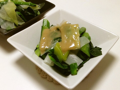 簡単！ネギと小松菜の温サラダの写真