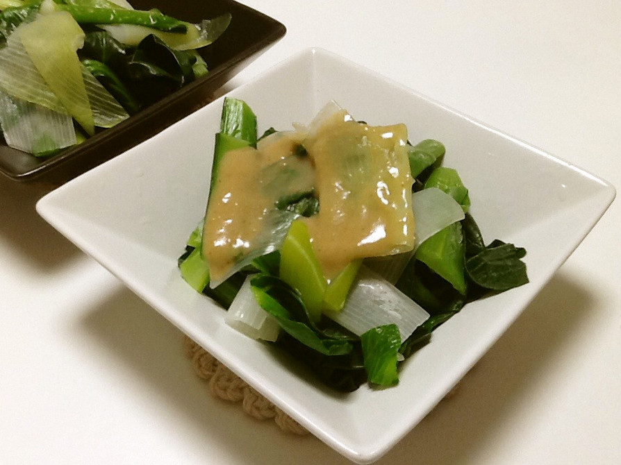 簡単！ネギと小松菜の温サラダの画像