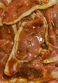 簡単トレイのまま豚肉の生姜焼きの漬け込み