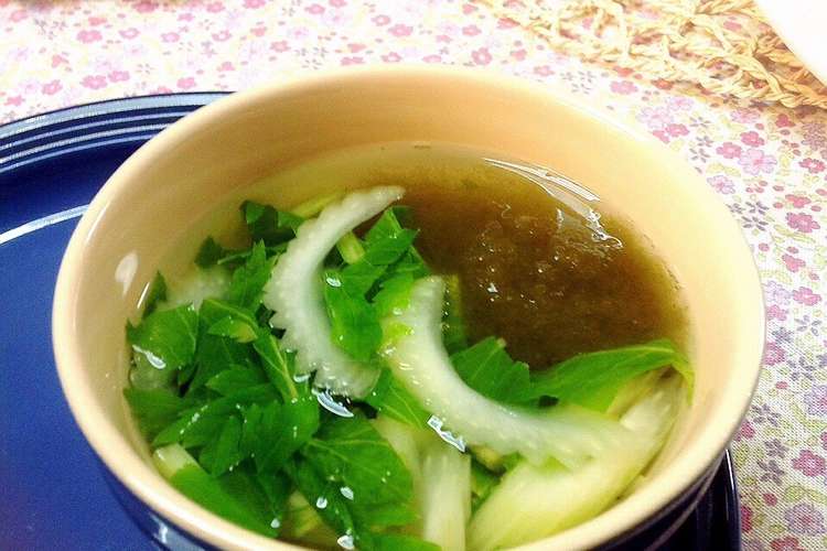 セロリの和風とろろ昆布スープ レシピ 作り方 By ふなここ クックパッド 簡単おいしいみんなのレシピが352万品