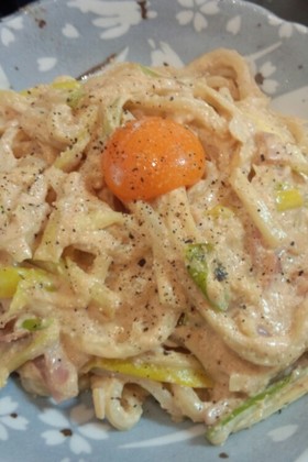 簡単おいしい!たらこカルボナーラうどん
