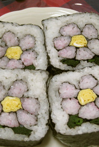 巻き寿司～飾り巻きーコスモス