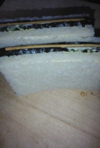 海苔とチーズのサンドイッチ