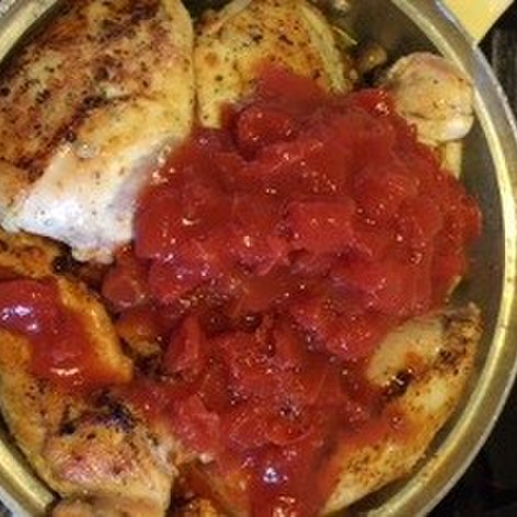 簡単節約 チキンのトマト煮