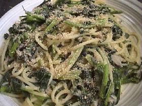 モロヘイヤを食べよう!(和風パスタ)