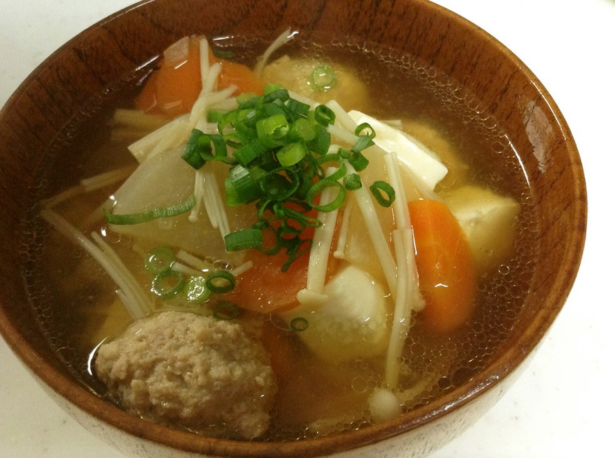 生姜でポカポカ風邪予防！肉団子スープの画像