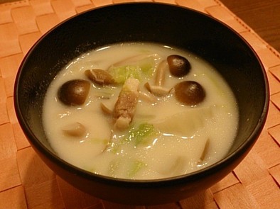 ◆簡単＆美味♡白菜ときのこの豆乳スープ◆の写真