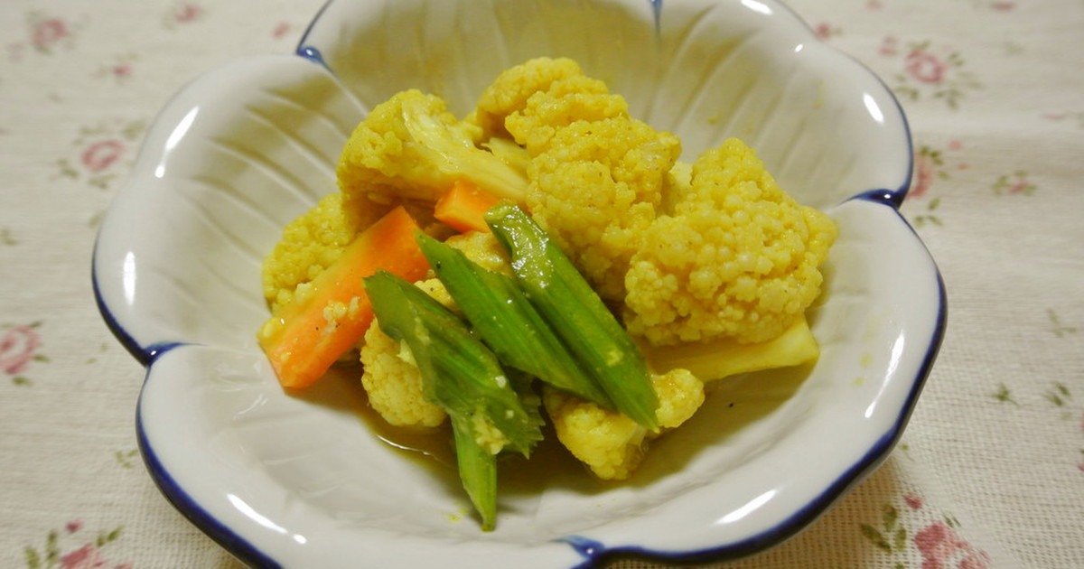 カリフラワーの塩麹カレー甘酢マリネ♪♪ by おびいちゃん 【クックパッド】 簡単おいしいみんなのレシピが315万品... 