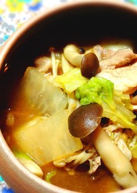 豚肉×白菜×大根の重ね煮味噌カレースープ