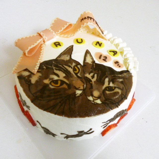 猫好きの為のバースデーケーキデザイン