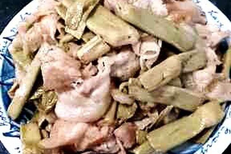春の味 イタドリと豚肉の炒めもの レシピ 作り方 By 碧きりん クックパッド 簡単おいしいみんなのレシピが360万品