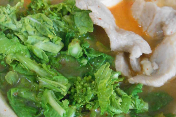 菜の花と豚バラ肉と豆腐のピリ辛３点鍋 レシピ 作り方 By はなおじさん クックパッド 簡単おいしいみんなのレシピが370万品