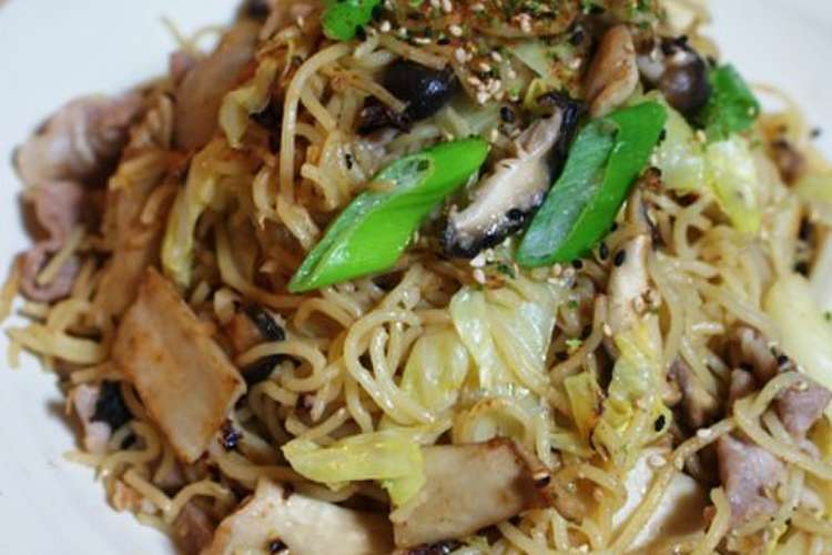 キノコと豚の信州味噌焼きそば レシピ 作り方 By 3丁目ｃａｆｅ クックパッド