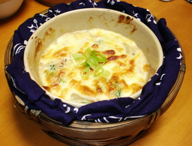 お味噌汁の残りで作る☆豆腐グラタン