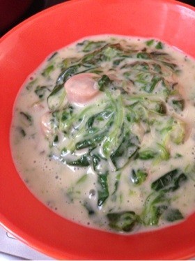 超簡単♡子供も喜ぶほうれん草クリーム煮☆