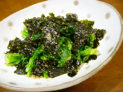 つまみ菜と海苔のごまポン酢和えの写真