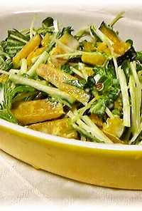 水菜と貝割れ菜のマヨぽんサラダ