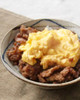 豚ひき肉のゴロゴロそぼろとふんわり卵丼