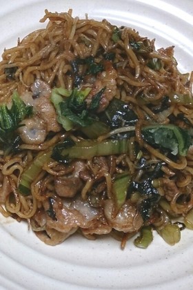 広島菜ちりめん焼きそば~つけ麺スタイル~