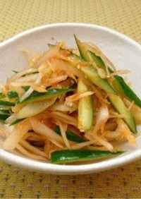ねぎときゅうりの韓国風サラダ
