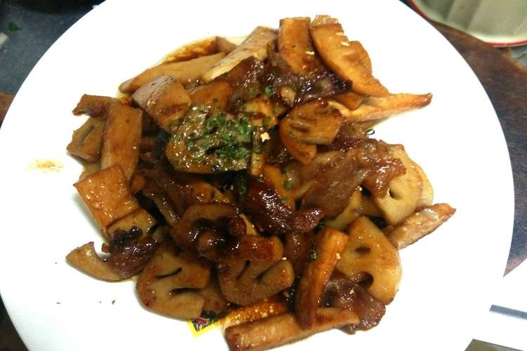 豚肉 蓮根 筍の甘辛炒め レシピ 作り方 By ママタマコタマ クックパッド 簡単おいしいみんなのレシピが349万品