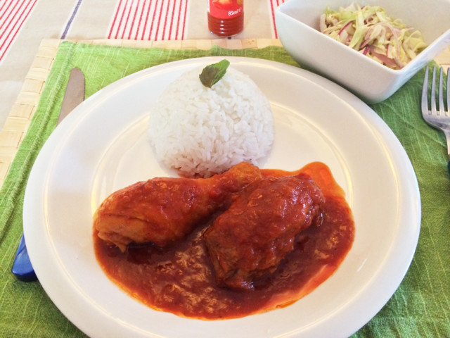 ガーナ料理☆鳥のピリ辛トマト煮の画像
