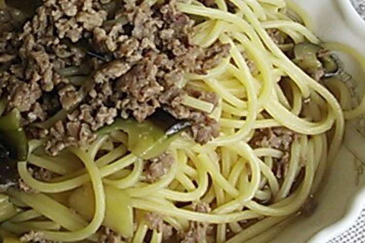 なすとひき肉の簡単和風パスタ レシピ 作り方 By N Clover クックパッド