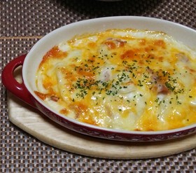 白菜とお餅のグラタン