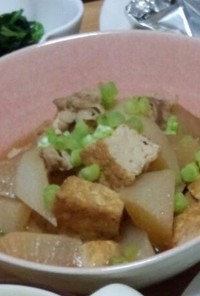 豚肉と大根と厚揚げの煮物