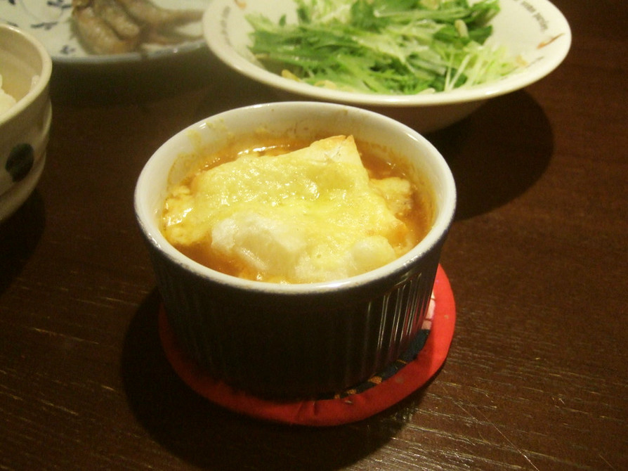オニグラ風♪キムチーズスープの画像