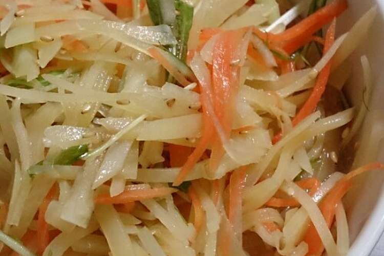 シャキシャキじゃがいも中華風サラダ レシピ 作り方 By ドットのハンカチ クックパッド