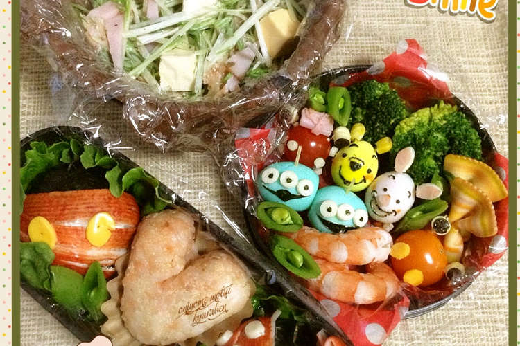 ディズニーバレンタイン弁当 キャラ弁 レシピ 作り方 By 鬼嫁もつ クックパッド