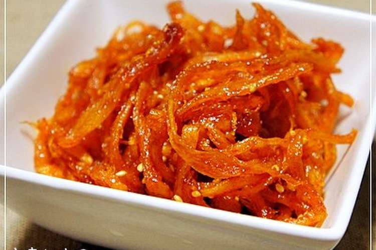 韓国おつまみ さきいかのコチュジャン和え レシピ 作り方 By らるむ クックパッド 簡単おいしいみんなのレシピが352万品