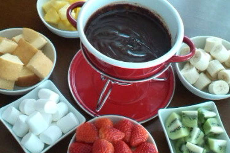簡単 チョコレートフォンデュ レシピ 作り方 By ウェンロビ クックパッド 簡単おいしいみんなのレシピが366万品